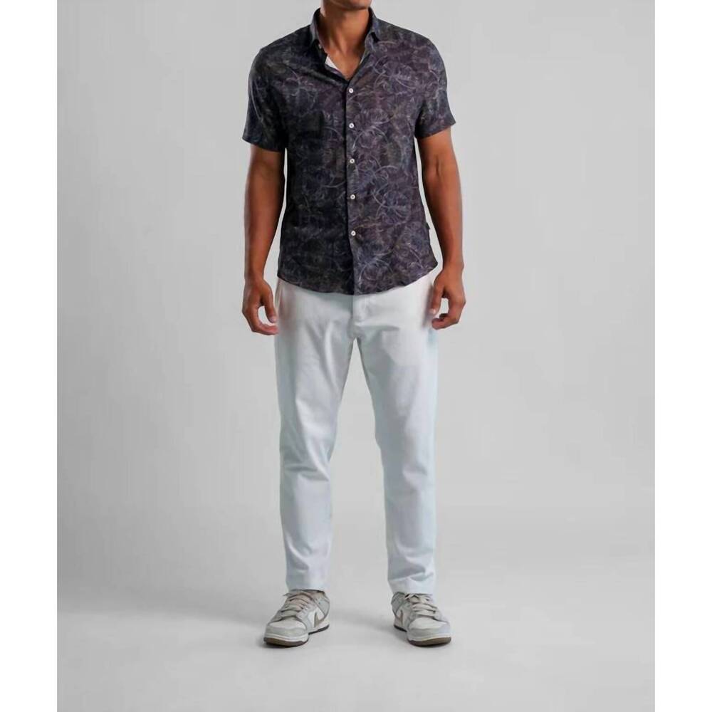 NEW STONE ROSE nova jungle monstera shirt in black